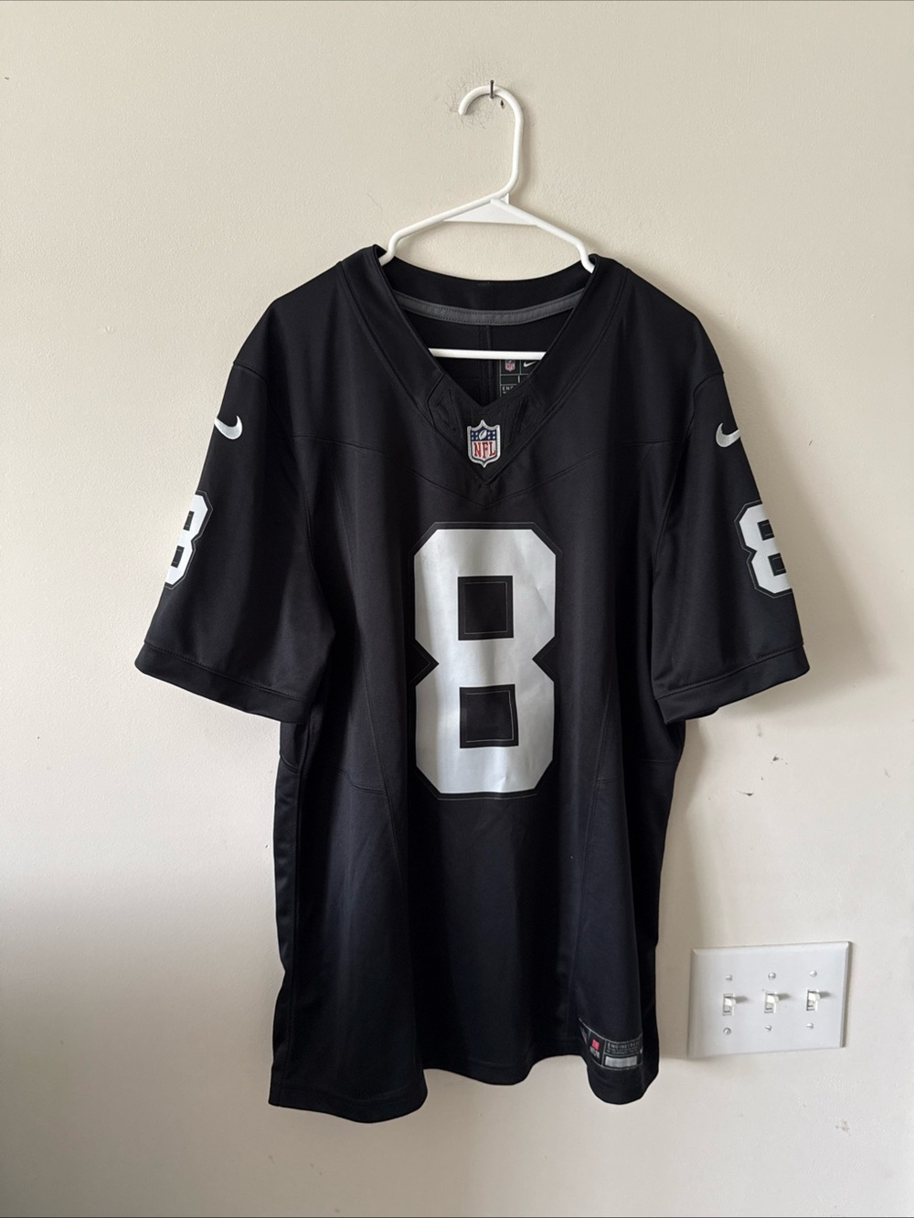 Men's Nike Josh Jacobs #8 Las Vegas Raiders Vapor Lmtd NFL Jersey Sz L - RARE